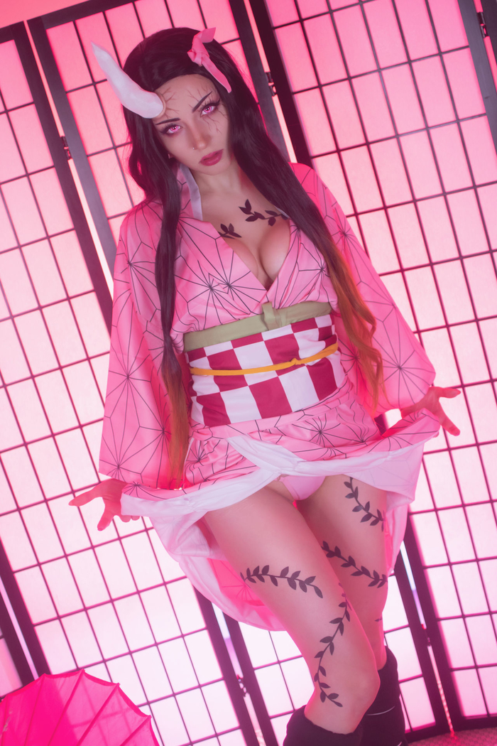 Kimetsu no Yaiba Nezuko Ecchi Cosplay - ShiroKitsune