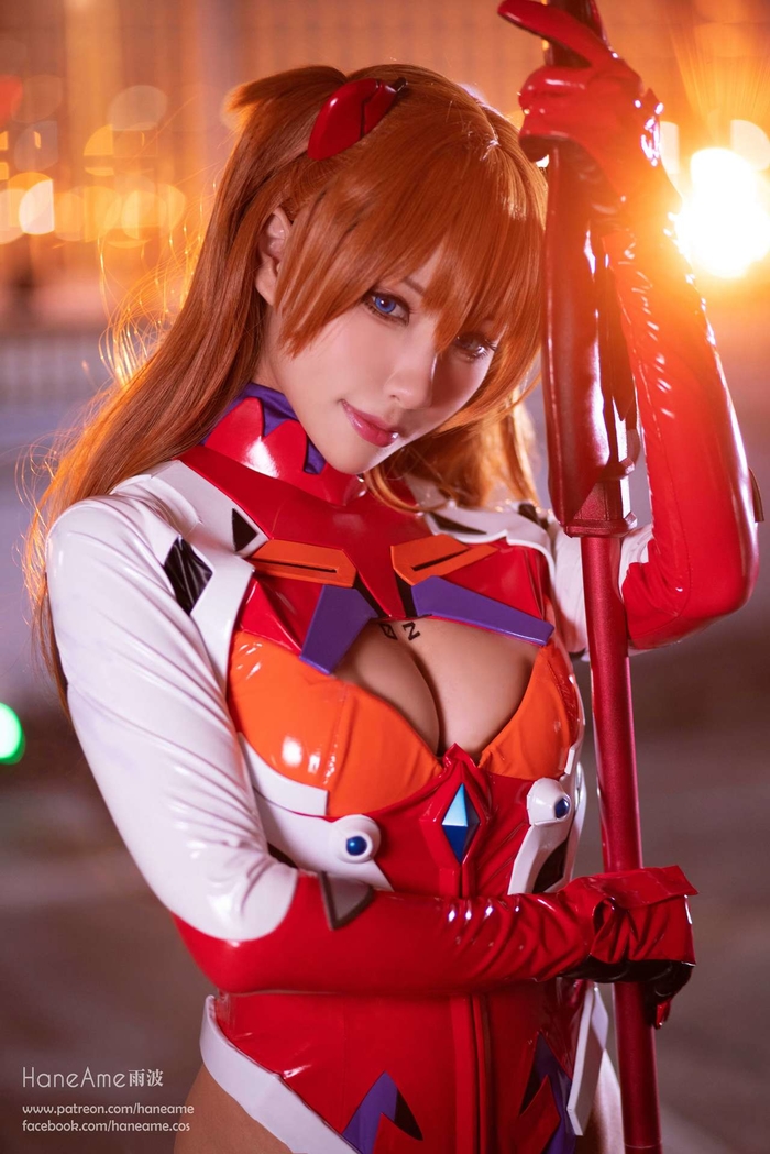 Evangelion Anime Sexy Asuka Cosplay - Hane Ame