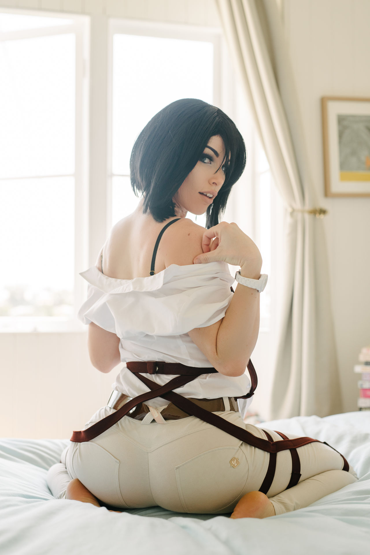 Best Attack on Titan Ecchi Mikasa Cosplay - Coralea Jade