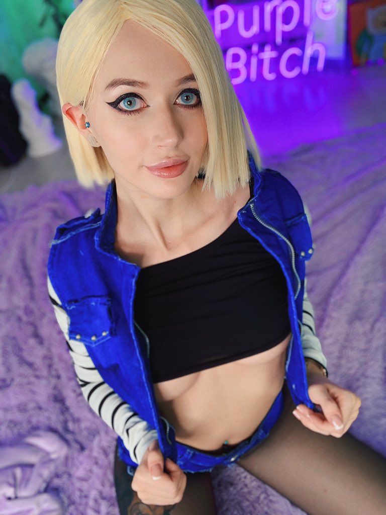 Best Lewd Android 18 Cosplay - Purple Bitch