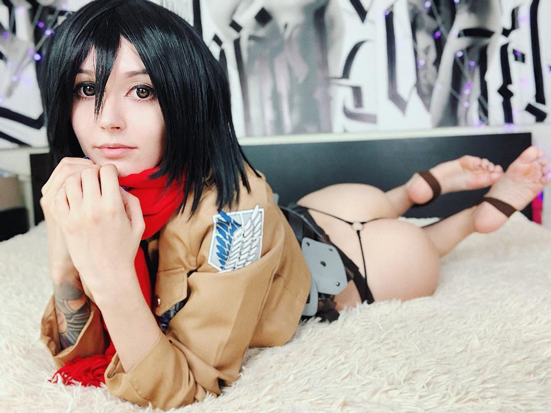 Best Lewd Mikasa Cosplay - Purple Bitch