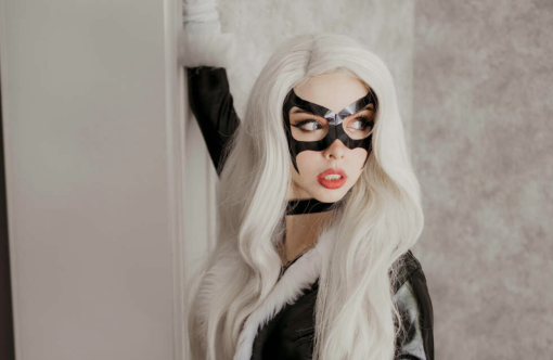 Black Cat Full Body Nude Cosplay By Amanda Welp