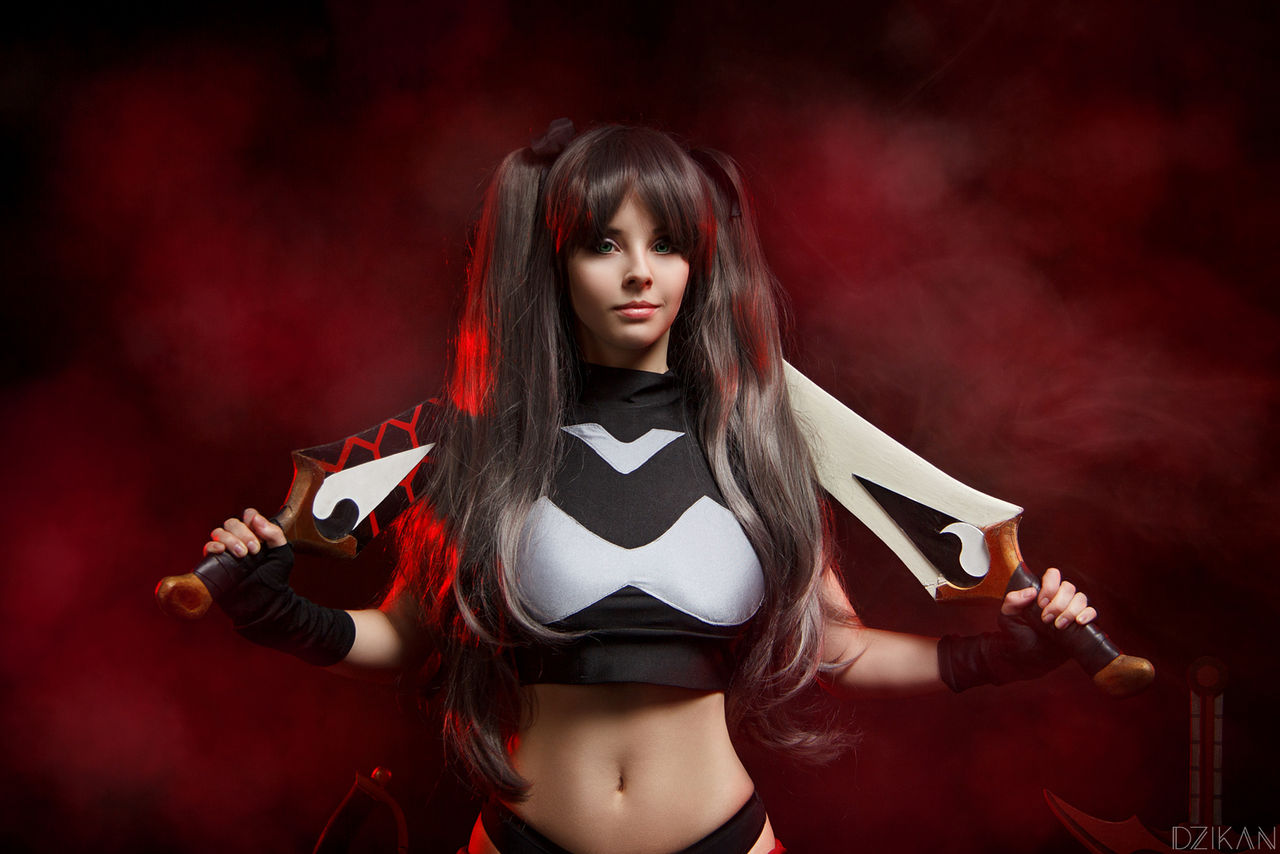 Sexy Topless Rin Tohsaka Cosplay By Helly Valentine